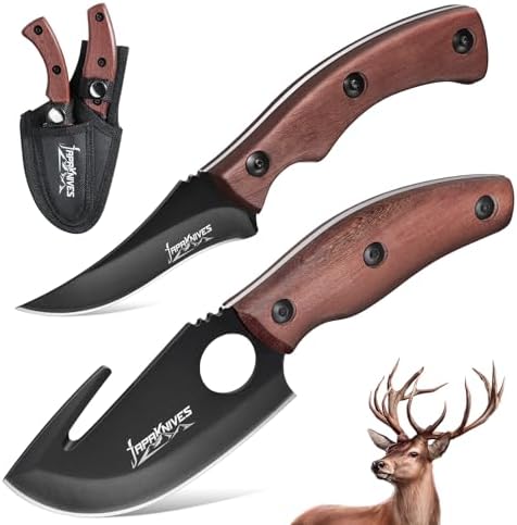 Couteau de survie, couteau de camping à lame fixe, couteau à écorcher très tranchant