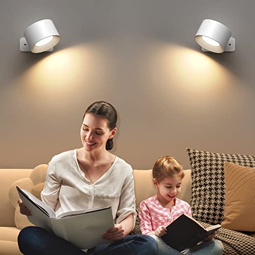 2 lampes mural led sans fil 360 degrès