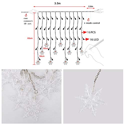 Rideau Lumineux Flocon de Neige