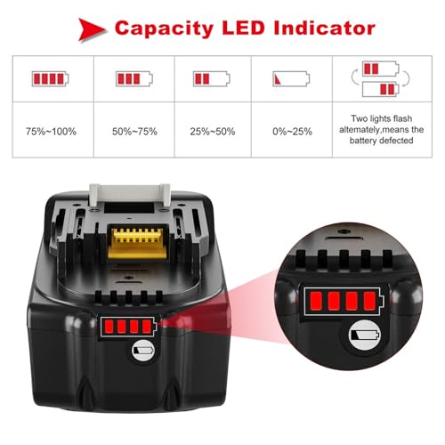 Batterie de Rechange pour Makita 6 AH(Pack de 4)