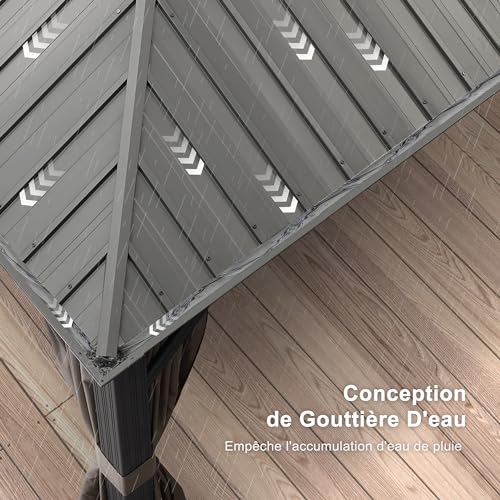 Tonnelle de Jardin Extérieur 5,45 x 3,65 m