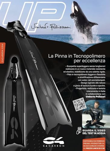 Palmes Umberto Pelizzari C4 – Pelle Souple et Moyenne en Technopolymère