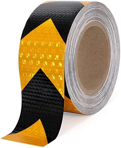 XFXIA Ruban Réfléchissant Jaune et Rouge 10m x 5cm