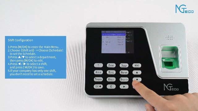 NGTeco Pointeuse Horaire AS10 - Horloge Biométrique