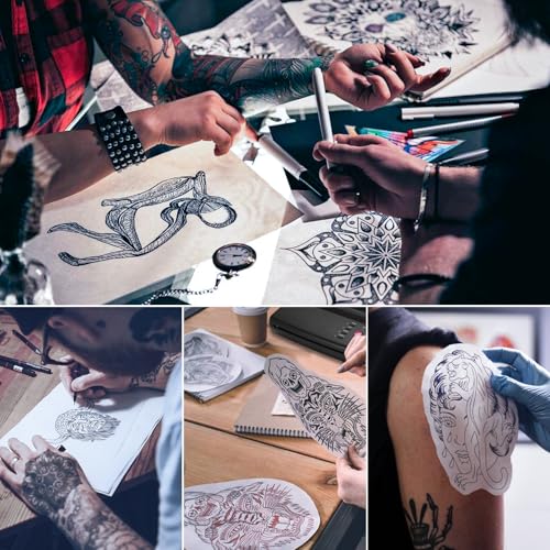 100 Feuilles Papier de Transfert de Tatouage, A4 Papier carbone