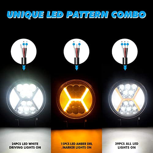 2 PCS Phare de Travail Led 12v, 132W feu de recule pour Tracteur, Bateau, Camion, Voiture