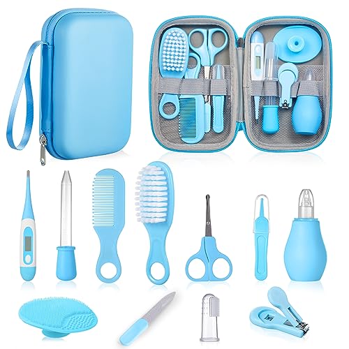 12pcs Trousse de Soin Bébé, Trousse de Toilette Bébé, Bébé Naissance