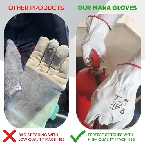 BWOLF Mana Lot de 12/60 Paires de Gants de Travail Cuir Gants Cuir Travail