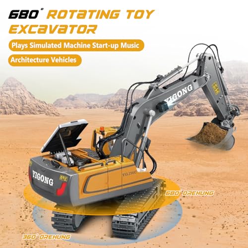Excavateur télécommandée Jouets pour Enfants Pelle - Rechargeable RC Métal