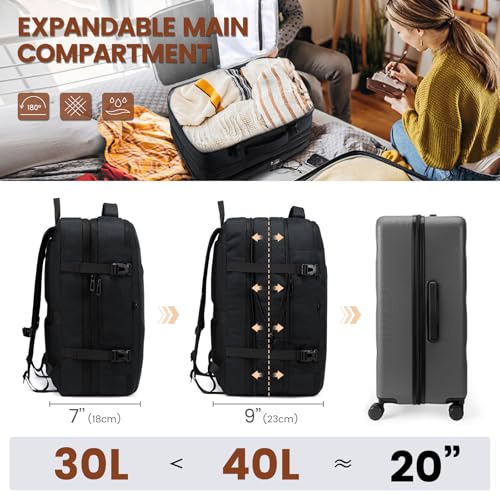 Sac à Dos Voyage Cabine Avion 40L Grand Bagage à Main Antivol Sac à Dos Ordinateur