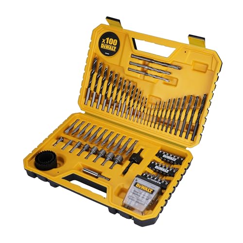 DEWALT Coffret 100 Pièces Perçage et Vissage Haute Performance avec Rangement