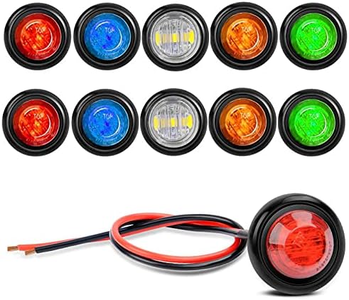 Lot de 10 Lumières LED Etanches, Eclairage Sous-Marin à LED, Lumières de Navigation 12V