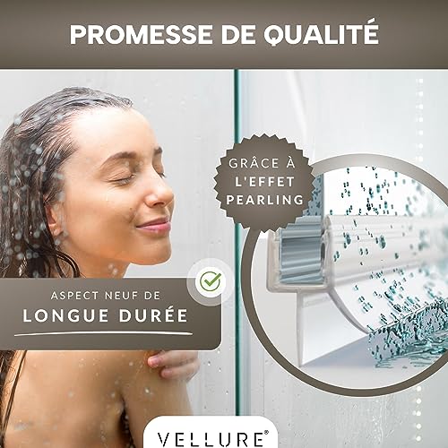 Joint porte douche - NOUVEAU, en caoutchouc (1x pour épaisseur de verre 6mm - jusqu'à 100cm)