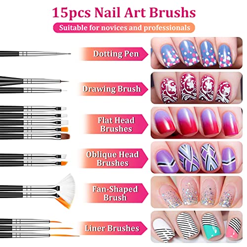 TAVADA Kit de Nail Art - 23 Pièces