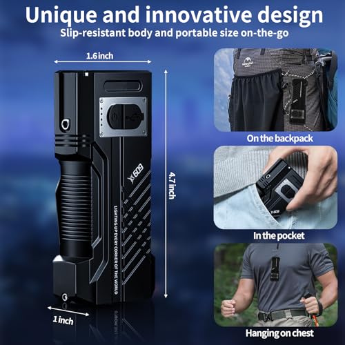 Lampe Torche LED Ultra Puissante, 100000 Lumens Lampe de Poche