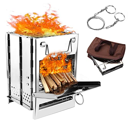 Réchaud à Bois Portable en Acier Inoxydable