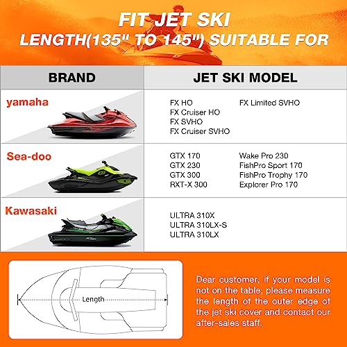 Housse Jet Ski Remorquable 210D Imperméable