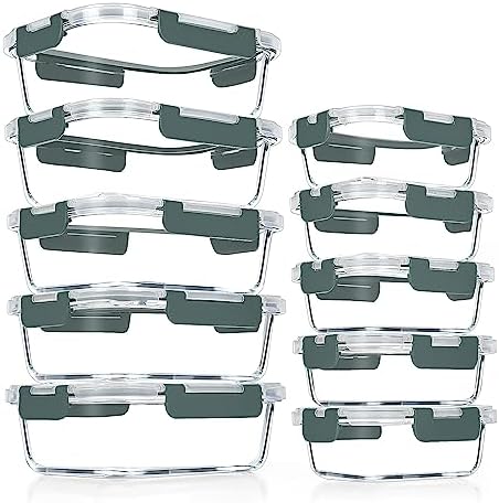 10 Récipients en Verre