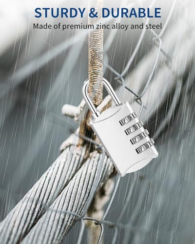 Cadenas à Code 4 Chiffres - Ensemble de 4 Pièces