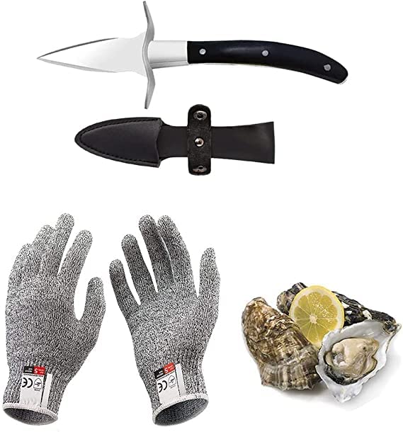 Coffret Couteau à Huîtres avec Gant Anti-Coupures