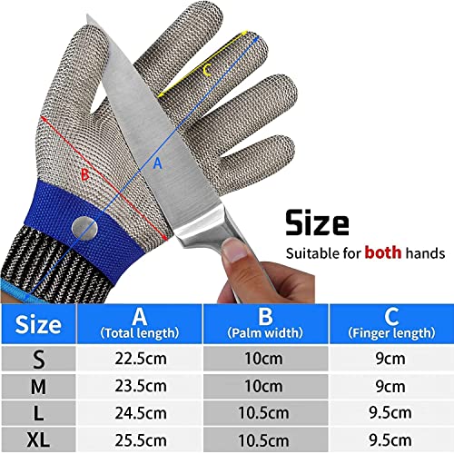 Gant Anti Coupure Cuisine Protection Niveau 9 Gants de Travail Gants à Huitres Gant
