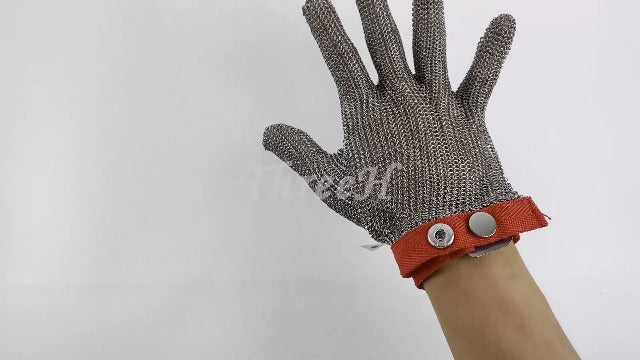 1 Paires de Gants de coupe de sécurité des gants 304L de maille d'acier pour la cuisine,Écaillage, Viande