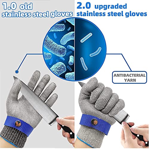 Gant Anti Coupure Cuisine Protection Niveau 9 Gants de Travail Gants à Huitres Gant