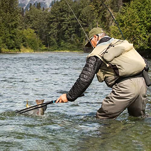 Fishing Épuisette de Pêche en Aluminium Antidérapant Pliable pour Eau Douce et Eau Salée Accessoires de Pêche pour Adultes et Enfants Épuisette de Pêche