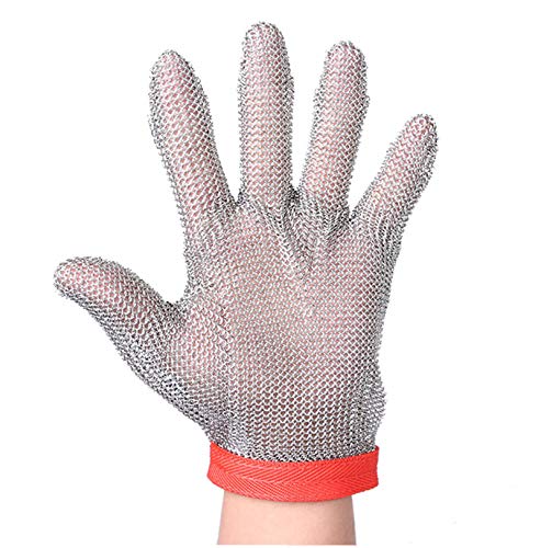 1 Paires de Gants de coupe de sécurité des gants 304L de maille d'acier pour la cuisine,Écaillage, Viande