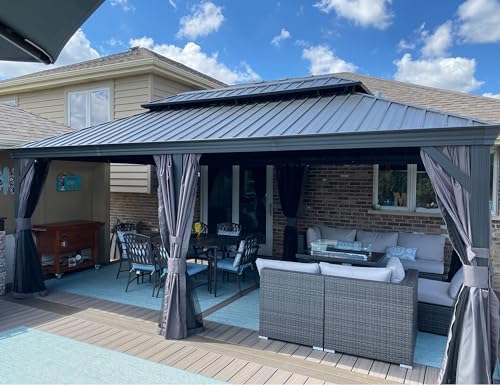 Tonnelle de Jardin Extérieur 5,45 x 3,65 m