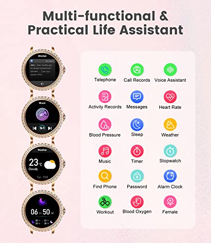 LIGE Montre Connectée Femme avec Appel