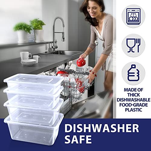 Lot de 50 Récipients en Plastique Transparent