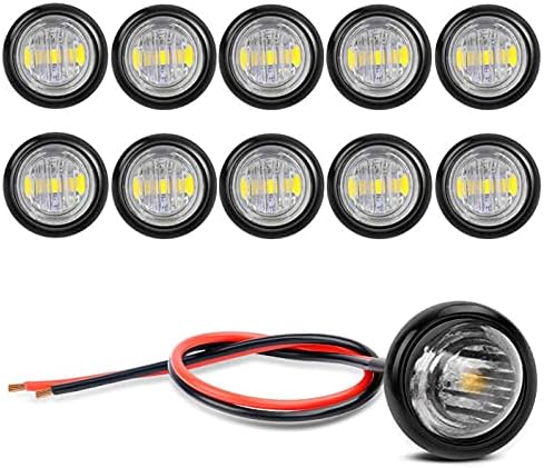 Lot de 10 Lumières LED Etanches, Eclairage Sous-Marin à LED, Lumières de Navigation 12V