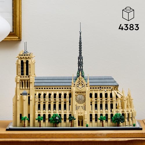 LEGO Notre-Dame de Paris - Maquette à Construire d’Exposition Architectural - Set pour Adultes - Cathédrale 21061 pièces