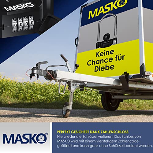 MASKO Antivol à Combinaison pour Attelage de Remorque