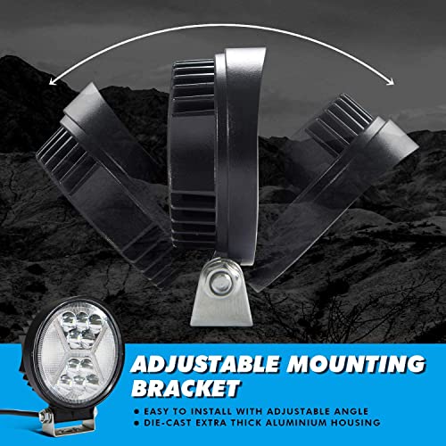 2 PCS Phare de Travail Led 12v, 132W feu de recule pour Tracteur, Bateau, Camion, Voiture