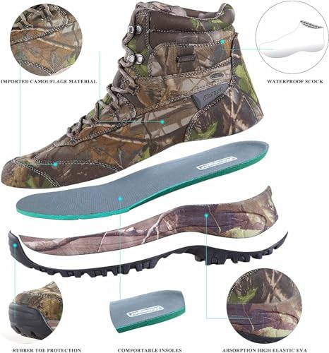 Chaussures de randonnée camouflage imperméables et antidérapantes