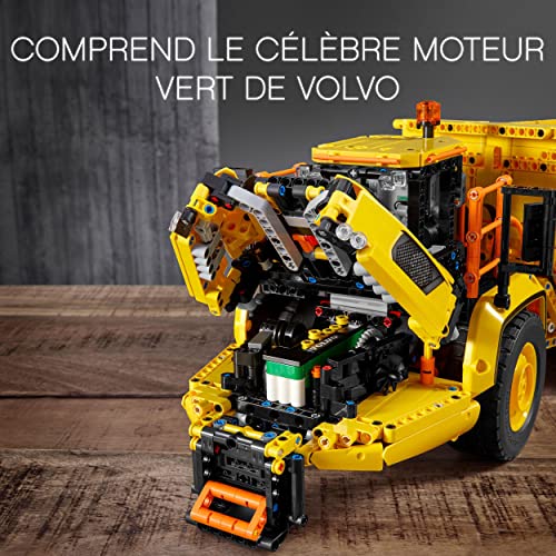 LEGO 42114 Technic 6x6 Volvo Articulated Hauler RC Truck Toy, Remote Control Car Construction Vehicle