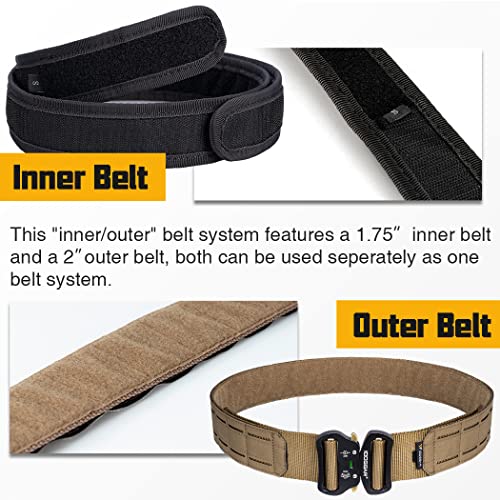 Ceinture Tactique Molle de 2 Pouces avec Ceinture Intérieure