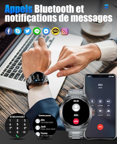 LIGE Montre Connectée Homme avec Appel Bluetooth
