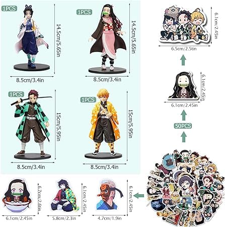 Figurine Manga avec 50 Autocollants