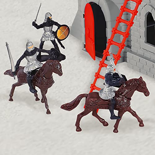 Château Fort Le Château Noir avec Figurines Catapultes et Accessoires Inclus