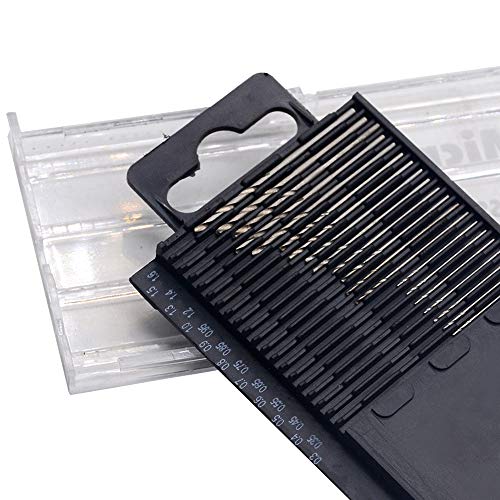 Coffret de 20pcs Kit de Mini Micro Foret de Précision Hélicoïdaux en HSS Set Fraise