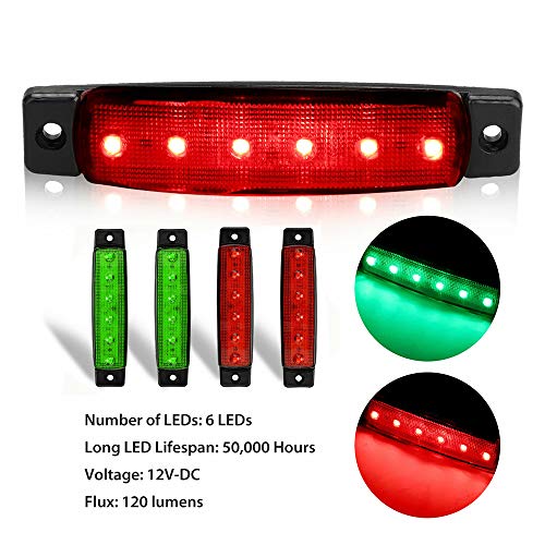 Lot de 4 Lampes de Navigation à LED pour Bateau 12V