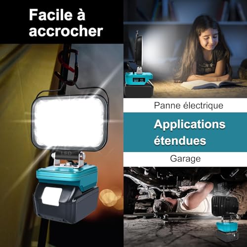 Lampe LED Rechargeable Pour Batterie Makita