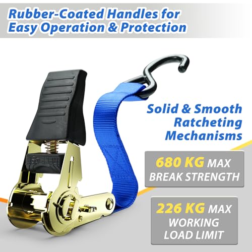 Ohuhu Sangles à Cliquet - Lot de 4