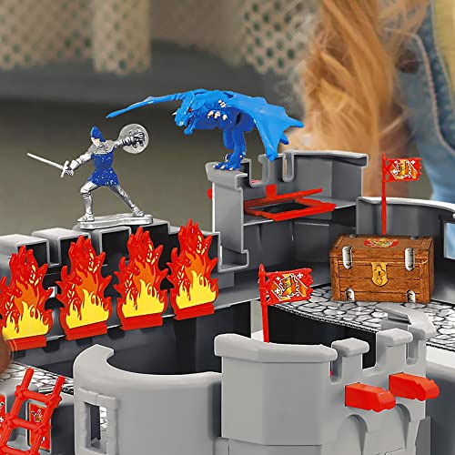 Château Fort Le Château Noir avec Figurines Catapultes et Accessoires Inclus