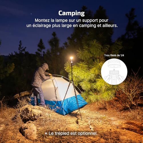 OLIGHT Prowess Lamp Torche d'Éclairage Bidirectionnel 5000 Lumens 245 Mètres Charge Type-C