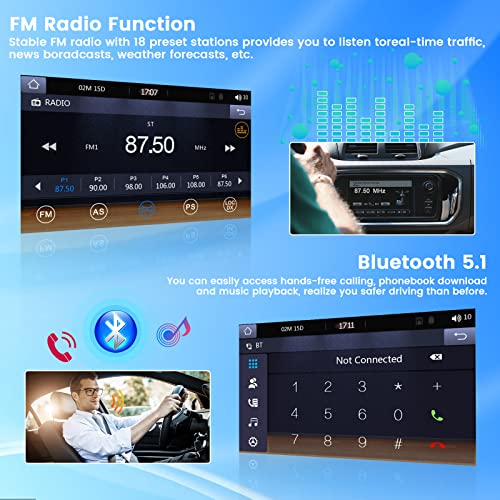 Hikity Autoradio 1 Din Carplay pour voiture