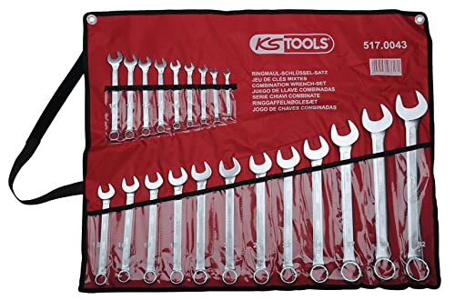 KS Tools - Jeu de 21 Clés Mixtes en Trousse (6-32 mm)
